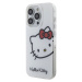 Plastové puzdro Hello Kitty na Apple iPhone 13 Pro HKHCP13LHCKHST IML Head Logo biele