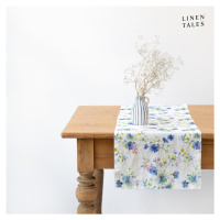 Ľanový behúň na stôl 40x200 cm White Flowers – Linen Tales