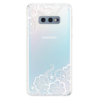 Odolné silikónové puzdro iSaprio - White Lace 02 - Samsung Galaxy S10e