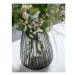 Sivá sklenená váza Bitz Kusintha, výška 22 cm