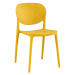 KONDELA Fedra New plastová jedálenská stolička žltá