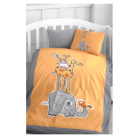 Bavlnená detská obliečka do postieľky s plachtou/4-dielna 100x150 cm Orange Animal – Mila Home