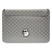 Púzdro Karl Lagerfeld Sleeve KLCS14SAKHPCG 14" silver Saffiano Monogram Choupette (KLCS14SAKHPCG