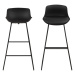 Dkton Dizajnová barová stolička Alphonse, čierna