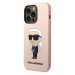 Karl Lagerfeld Liquid Silicone Ikonik NFT Zadný Kryt pre iPhone 15 Pro Pink