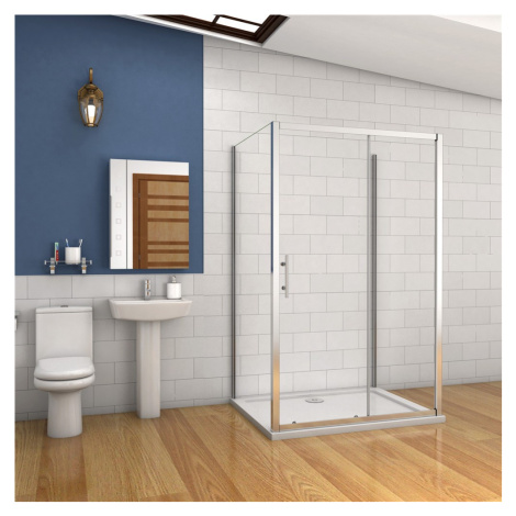 H K - Trojstenný sprchovací kút SYMPHONY U3 140x70x70 cm s posuvnými dverami vrátane sprchovej v