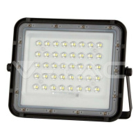 6W LED solárny reflektor 4000K vymeniteľná batéria 3m drôt čierny 400lm VT-40W (V-TAC)