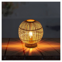 Stolová lampa Hildegard z bambusu, Ø 30 cm