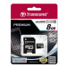 Karta TRANSCEND MicroSDHC 8 GB triedy 10 + adaptér