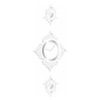 Nástenné akrylové hodiny Glamour Flex z82-1, 145 cm, biele