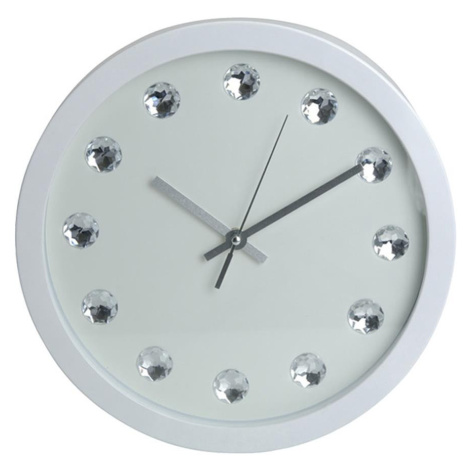 Nástenné hodiny Krystal 30 cm biele DekorStyle