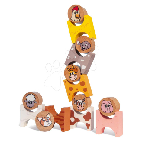 Drevené stohovateľné zvieratká Stackable Farm Animals Eichhorn 14 dielov od 24 mes