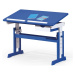 Rastúci písací stôl Halmar Paco 109x55x63-88 cm modrobiely