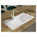 Sink Quality Natalie, kuchynský granitový drez 770x450x170 mm + zlatý sifón, biela, SKQ-NAT.W.1K