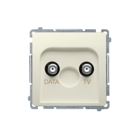 Zásuvka TV/DATA koncová 5dB "F" (SS) béžová SIMON Basic (simon)