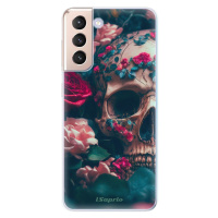 Odolné silikónové puzdro iSaprio - Skull in Roses - Samsung Galaxy S21