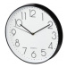 Hama 186389 Elegance nástenné hodiny, priemer 30 cm, tichý chod, biele/čierne