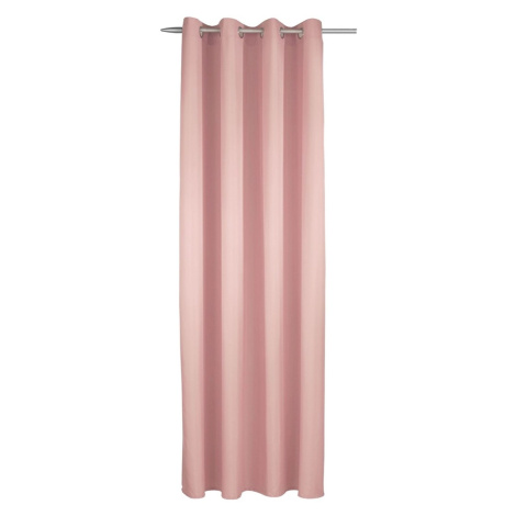 Albani Taftový záves s krúžkami ružový 240 x 135 cm