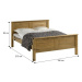 KONDELA Provo 180 drevená manželská posteľ s roštom dub