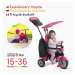 Trojkolka smarTrike Glow 4v1 Touch Steering Black&Pink 6402200 ružovo-čierna