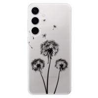 Odolné silikónové puzdro iSaprio - Three Dandelions - black - Samsung Galaxy S24+