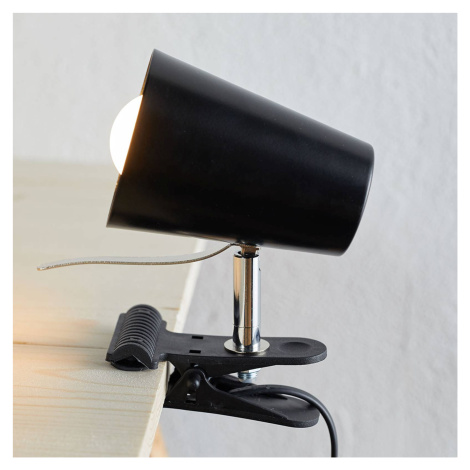 Čierna upínacia lampa Clampspots moderný vzhľad Spot-Light