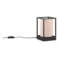 Matne čierno-béžová stolová lampa (výška 22 cm) Ross – Trio