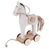Vianočná figúrka koníka na kolieskach Ego Dekor
