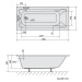Polysan Polysan, NOEMI obdĺžniková vaňa 170x70x39cm, biela, 71708