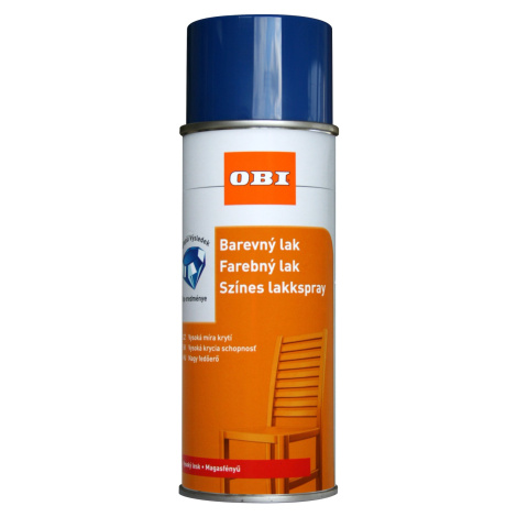 OBI Lak v spreji vysoko lesklý RAL 5010 enziánová modrá 400 ml