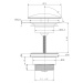 SILFRA - Umývadlová výpust 5/4", neuzatvárateľná, veľká krytka, 5-55, zlato mat UD52596P