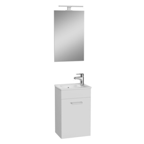 Kúpeľňová zostava s umývadlom, zrkadlom a osvetlením VitrA Mia 39x61x28 cm biely lesk MIASET40B