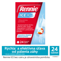 RENNIE ICE bez cukru 24 žuvacích tabliet