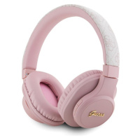 Guess PU Leather 4G Tone na Tone Script Logo BT5.3 Stereo Headphone Pink