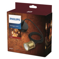 Philips závesná lampa vintage, objímka E27 zlatá