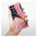 Odolné silikónové puzdro iSaprio - Pink Blue Leaves - Samsung Galaxy S22 Ultra 5G