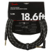 Fender Deluxe Series 18.6' Instrument Cable Black Tweed Angled