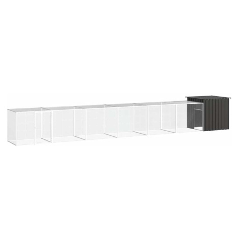 vidaXL Klietka pre kurčatá antracitová 700x91x100 cm pozinkovaná oceľ