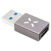 FIXED Link hliníková redukcia z USB-A 3.0 na USB-C sivá