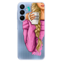 Odolné silikónové puzdro iSaprio - My Coffe and Blond Girl - Samsung Galaxy A25 5G