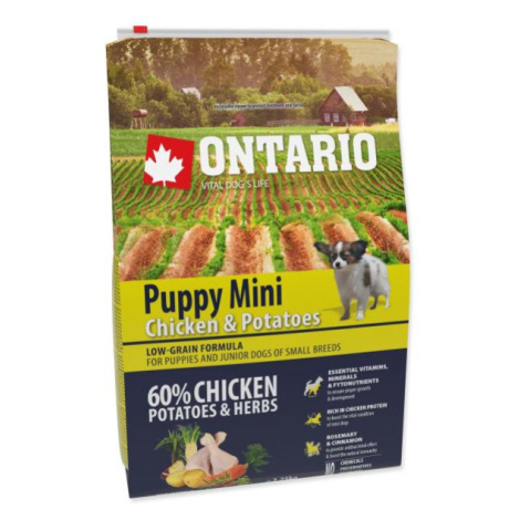 Krmivo Ontario Puppy Mini Chicken & Potatoes 2,25kg