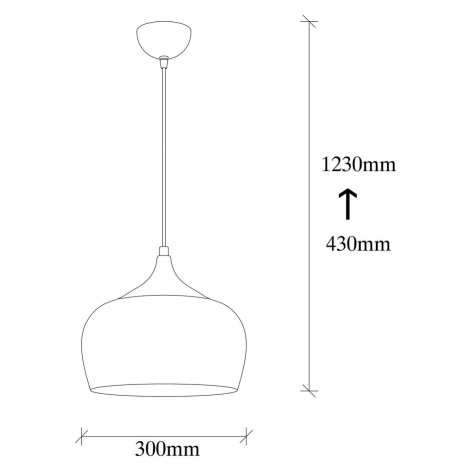 Svietidlo Berceste 212-S Ø 30 cm čierna/zlatá Opviq lights