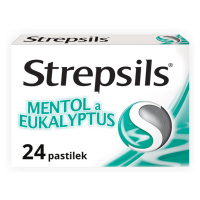STREPSILS Mentol a Eukalyptus 24 pastiliek