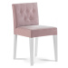 Detská čalúnená stolička quadrat - ružová/biela