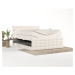 Krémová boxspring posteľ s úložným priestorom 200x200 cm Blend – Maison de Rêve