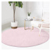 Svetloružový prateľný okrúhly koberec vhodný pre robotické vysávače ø 100 cm Comfort – Mila Home