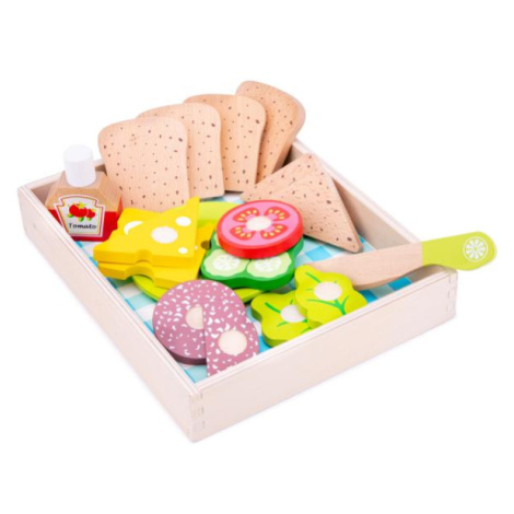 New Classic Toys Box na obed a piknik - drevené potraviny