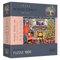 Trefl Drevené puzzle 1000 - Vianoce Pri krbe