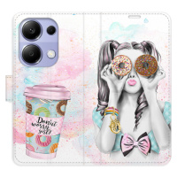 Flipové puzdro iSaprio - Donut Worry Girl - Xiaomi Redmi Note 13 Pro