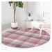 Ružový prateľný okrúhly koberec vhodný pre robotické vysávače ø 120 cm Comfort – Mila Home